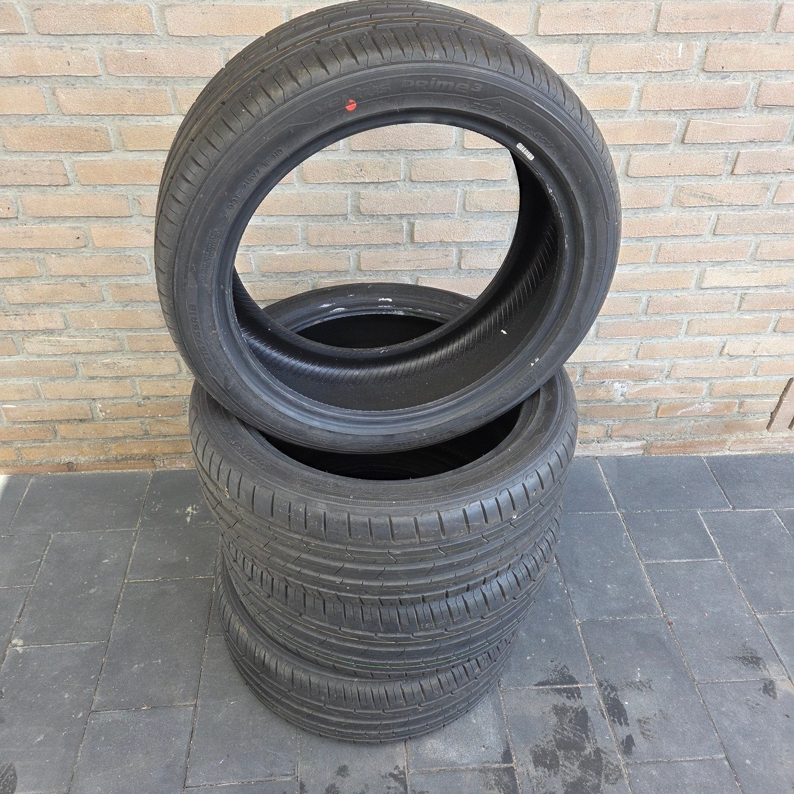 4x hankok banden 215/45/18, 18 inch, 215 mm, Ophalen of Verzenden, Band(en)