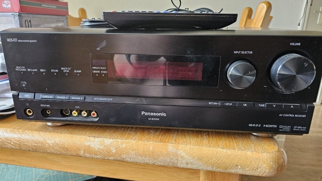 Panasonic receiver SA-BX500, Gebruikt, 120 watt of meer, Ophalen, Overige merken