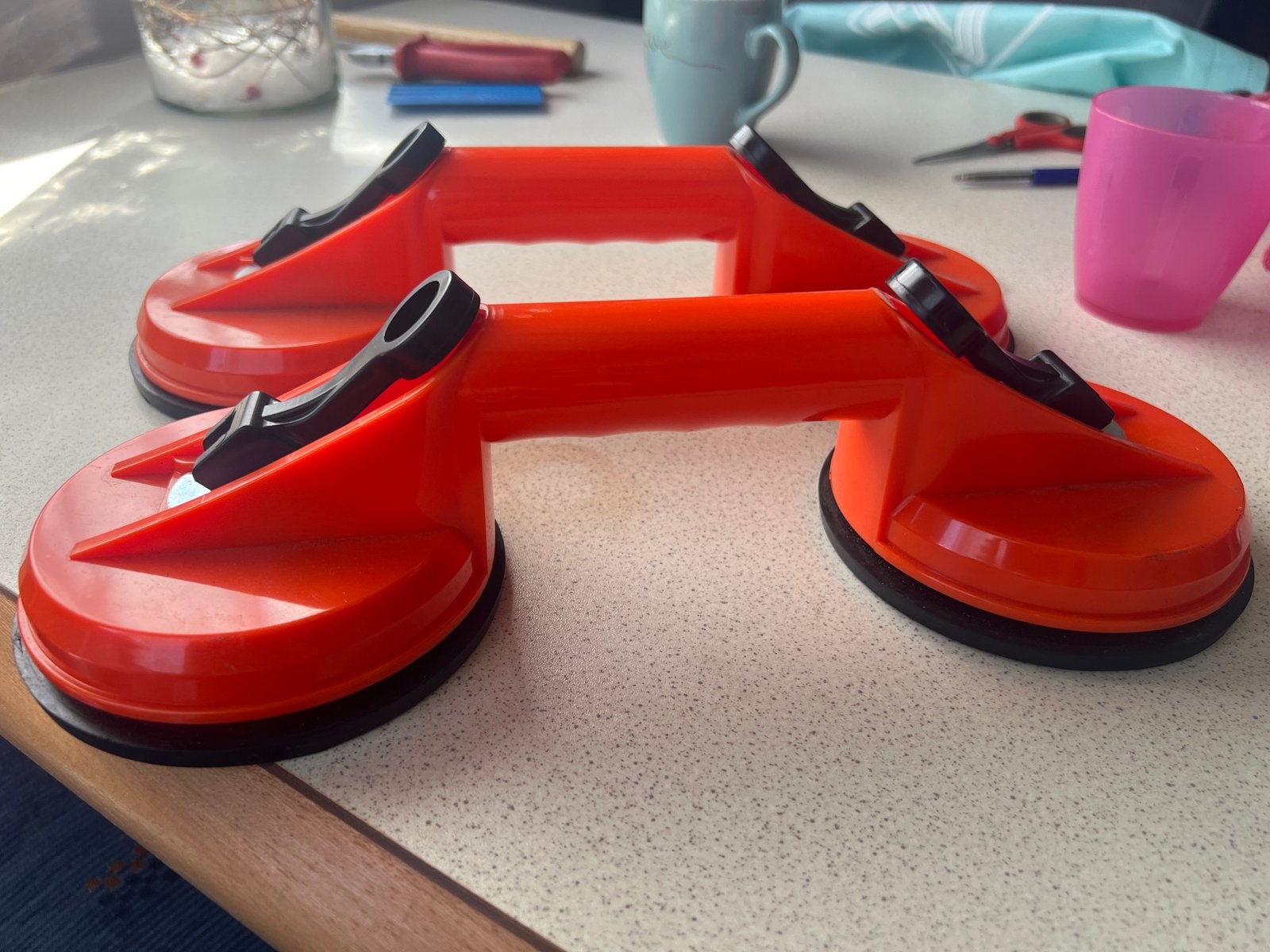 Set van 2 zuignappen voor glas of tegels, Ophalen of Verzenden, Gebruikt, Overige typen, Overige merken
