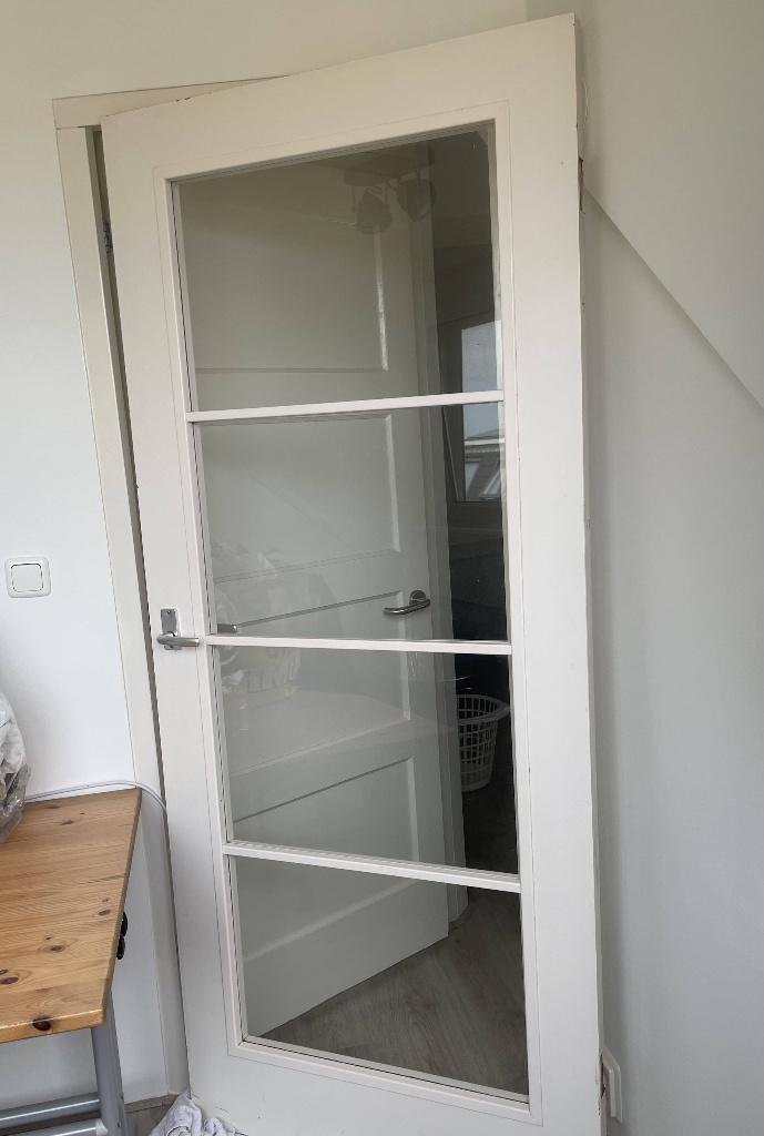 Svedex binnendeur met glas 201,5 cm x 88 cm, Ophalen, 80 tot 100 cm, Binnendeur, 200 tot 215 cm