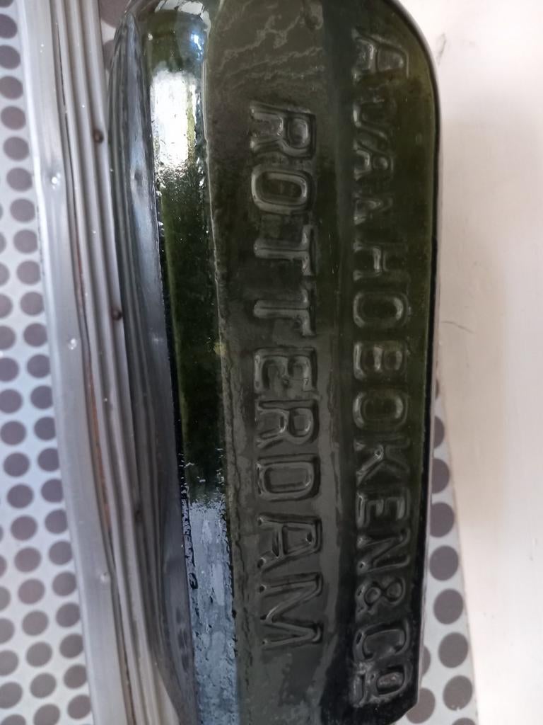 Antieke fles A hoboken& co Rotterdam, Antiek en Kunst, Ophalen of Verzenden