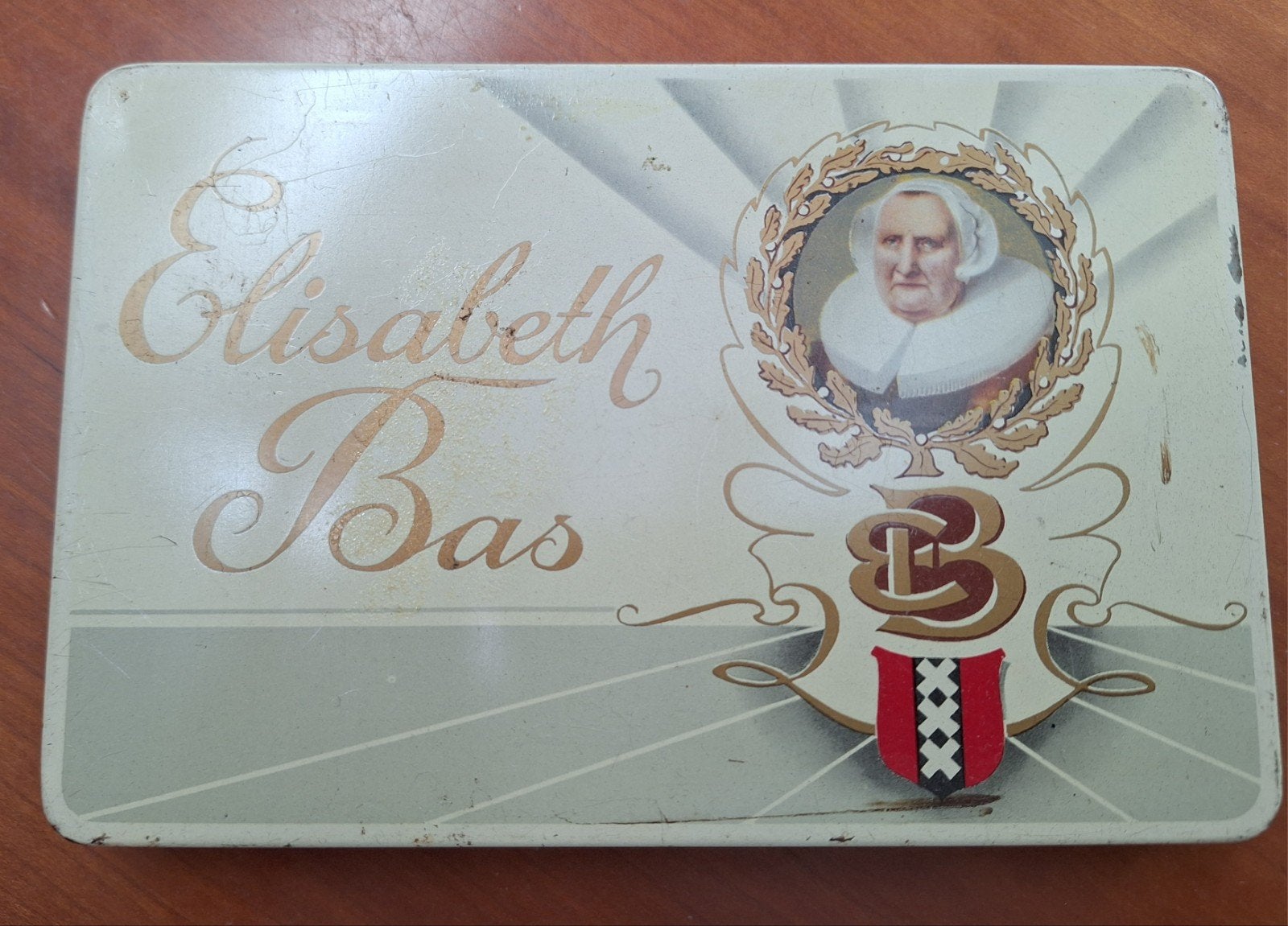 Vintage Elisabeth Bas sigarenblik, Verzamelen, Blikken, Ophalen of Verzenden, Gebruikt, Overige