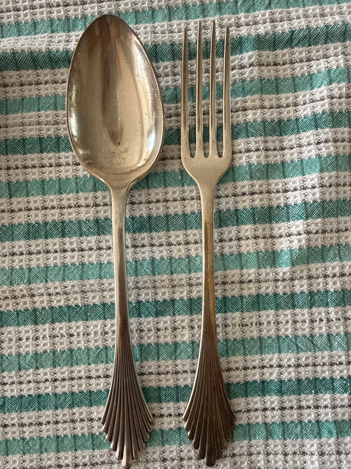 Vintage Gero 90 G-Z Verzilverd Bestek - Lepel en Vork, Ophalen of Verzenden