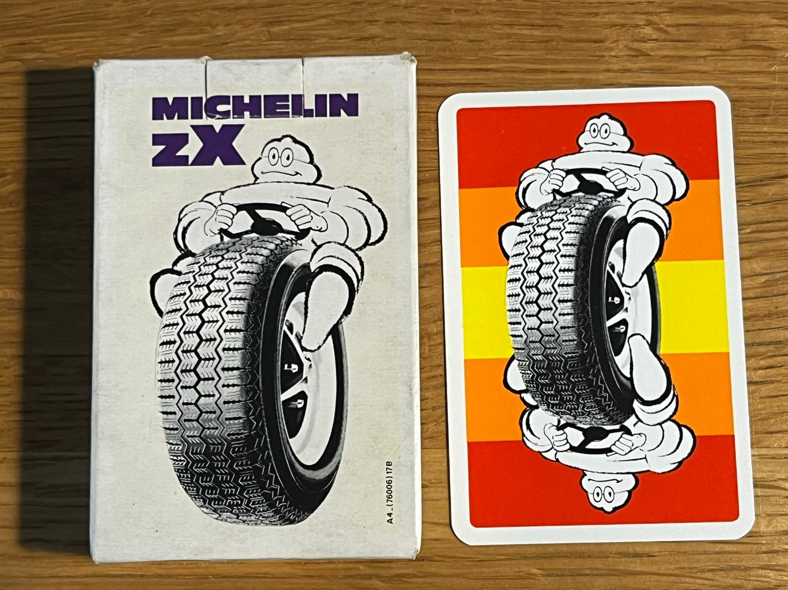 Vintage kaartspel Michelin X speelkaarten met originele doos, Verzenden, Gebruikt, Speelkaart(en)