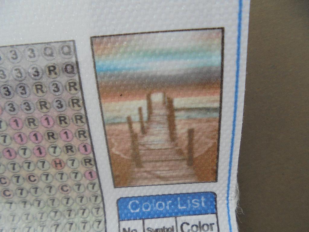 Diamond painting houten brug, Hobby en Vrije tijd, Zelfklevend, Diamond painting, Nieuw, Meerkleurig