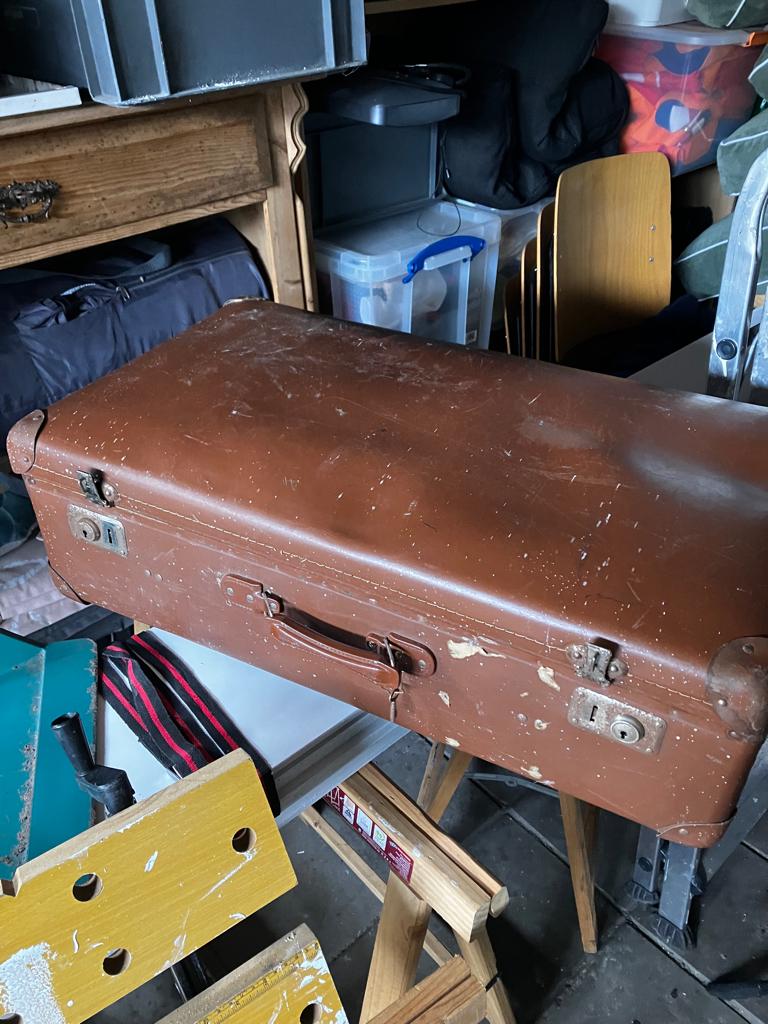 Retro Koffer + sleutel, Ophalen, Huis en Inrichting