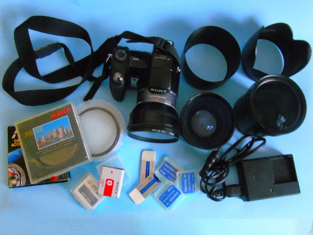 Sony foto-uitrusting  zeer compleet., Gebruikt, Compact, 8 Megapixel, Ophalen of Verzenden