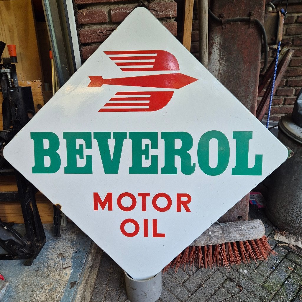emaille reclame bord, Ophalen of Verzenden, Gebruikt, Reclamebord