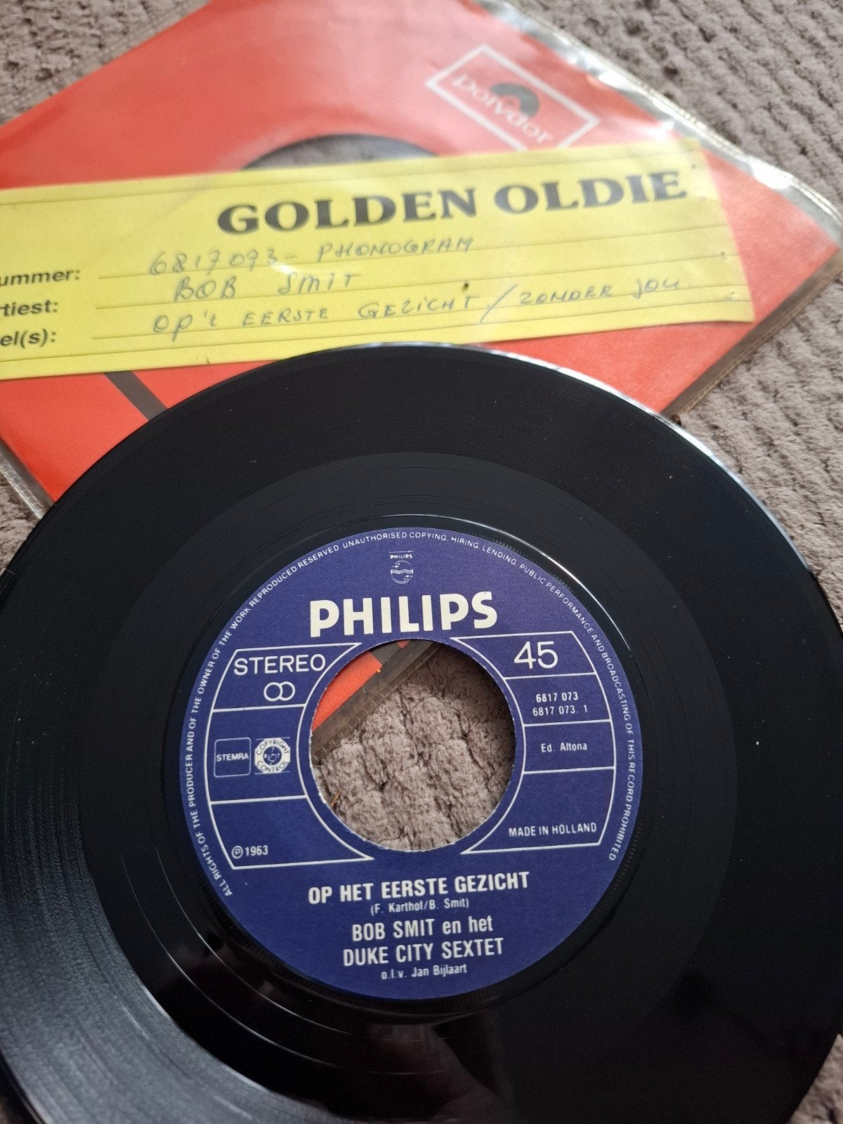 Bob Smith vinyl single 1963 1964., Ophalen of Verzenden, Zo goed als nieuw