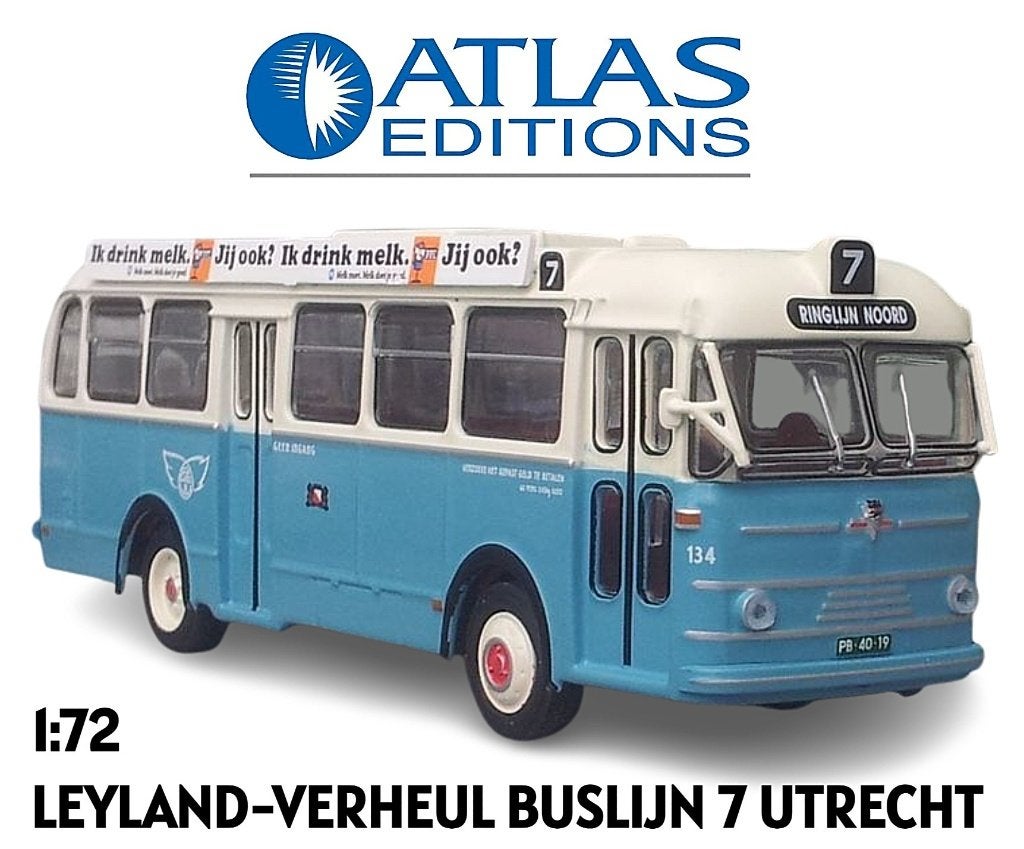 ATLAS LEYLAND-VERHEUL HOLLAND COACH BUS 7 UTRECHT 1955 1:72, Verzenden, Nieuw, Auto