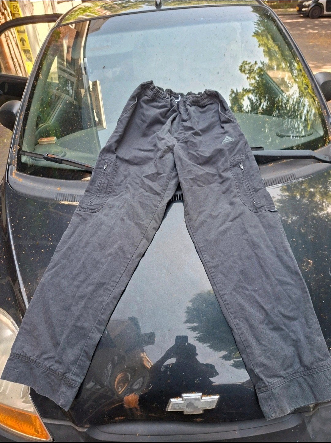 Vintage Adidas Broek Maat S - Comfortabel en Stijlvol, Overige jeansmaten, Ophalen of Verzenden, Adidas, Grijs