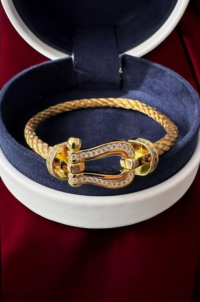 Fred force 10 armband goud stalen band 20 cm nieuw, Ophalen of Verzenden, Nieuw, Goud, Dame of Heer