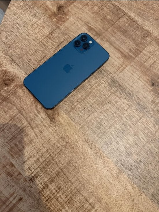 IN NIEUWSTAAT iPhone 12 Pro Max 128GB Pacific Blue, Telecommunicatie, Mobiele telefoons | Apple iPhone, 83 %, 128 GB, Blauw, Zo goed als nieuw