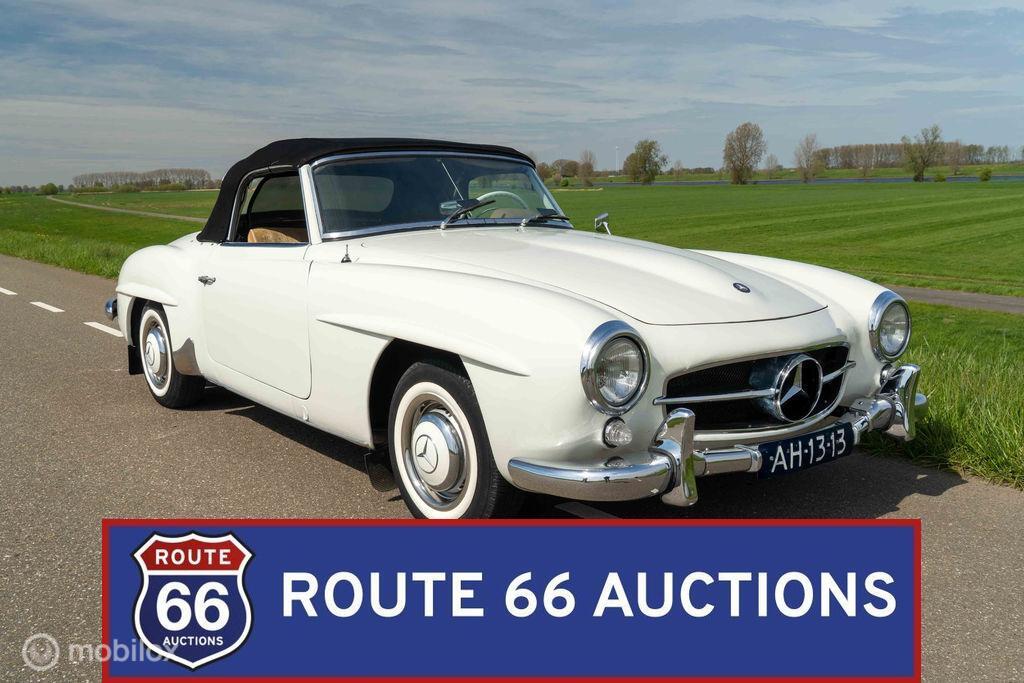 Mercedes-Benz 190 SL | 1959 | Route 66 Auctions, Auto's, Oldtimers, Overige carrosserieën, Zwart, Mercedes-Benz, Bedrijf