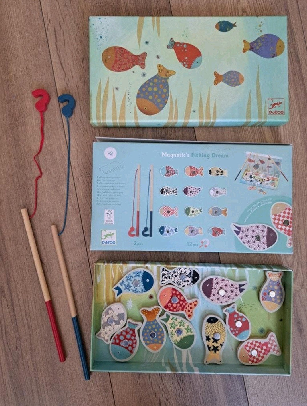 Djeco Magnetisch Visspel visjes vangen 2+, Ophalen of Verzenden, Zo goed als nieuw, Overige typen