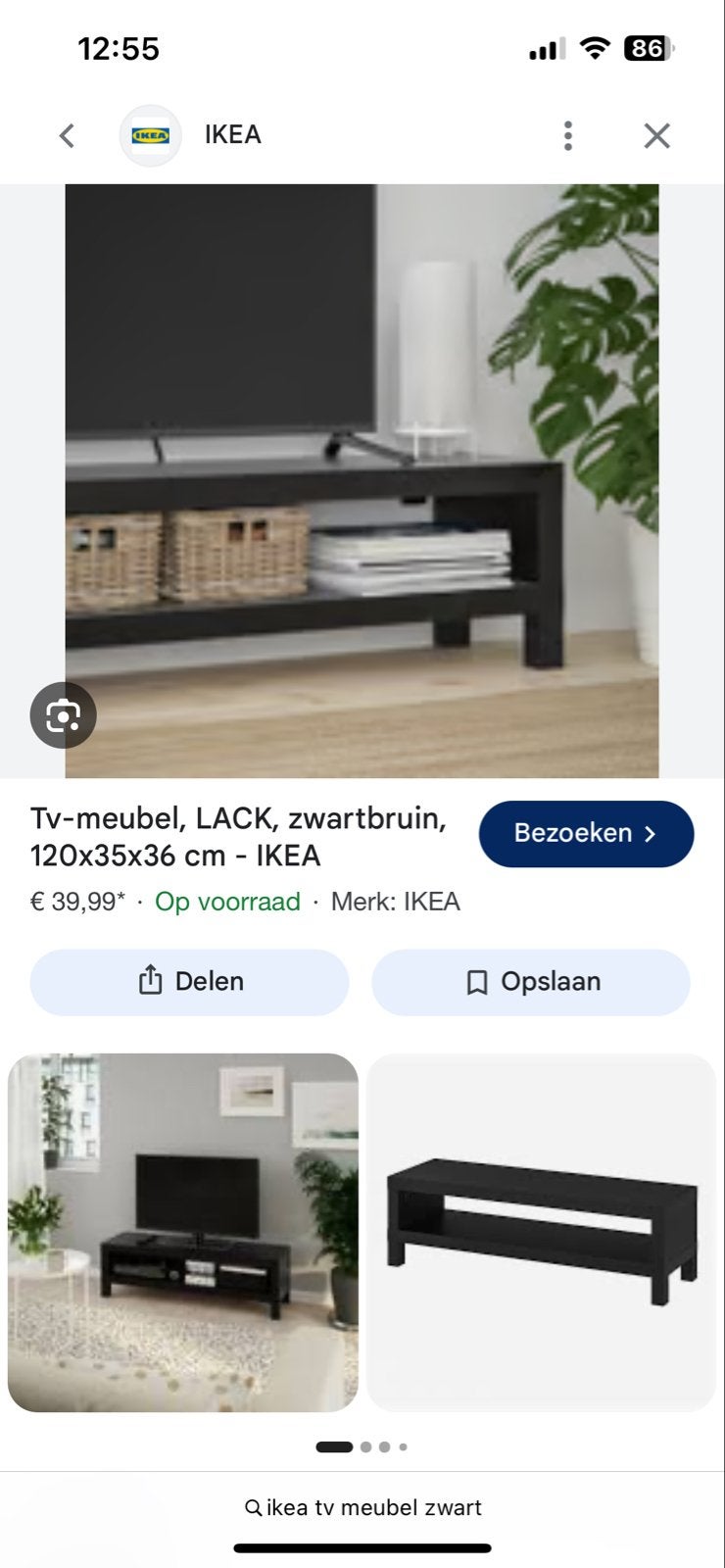 IKEA LACK TV-meubel - Gebruikt, in goede staat!, Huis en Inrichting, Woonaccessoires | Cd- en Dvd-rekken, Ophalen, Gebruikt, Hout