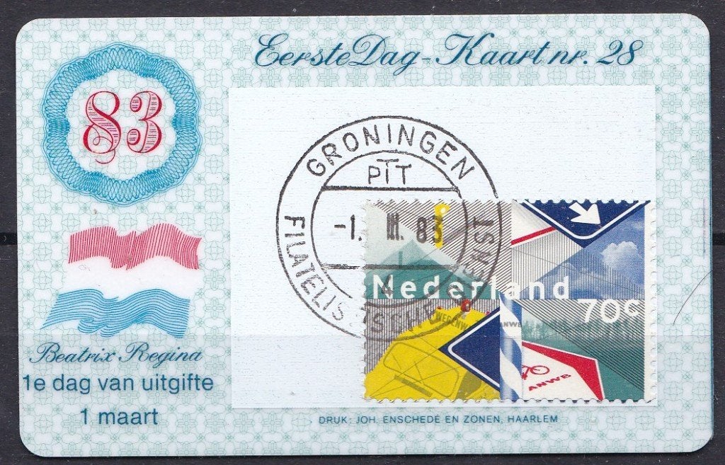 Eerste Dag Kaartje – 100 jaar ANWB – EDK 28, Verzenden, Na 1940, Gestempeld