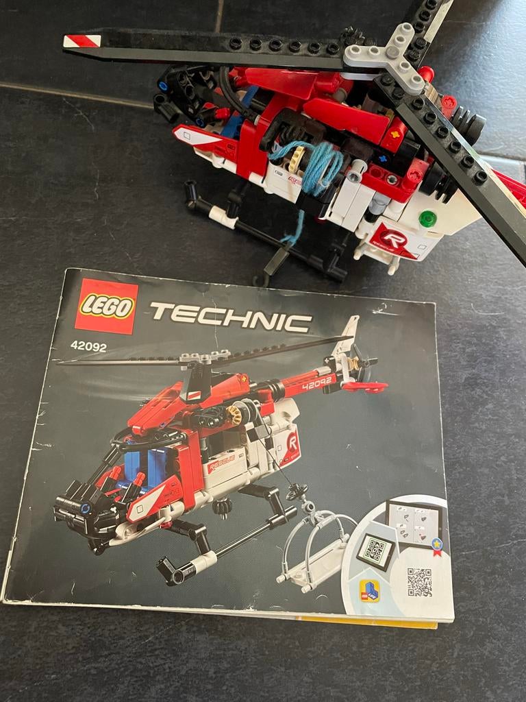 Lego Technic 42092 Reddingshelikopter, Gebruikt, Lego, Ophalen of Verzenden, Technic