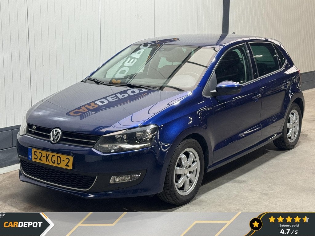 Volkswagen Polo 1.4-16V Highline Zeer Netjes Vol jaar APK, Voorwielaandrijving, Zwart, 4 cilinders, Blauw