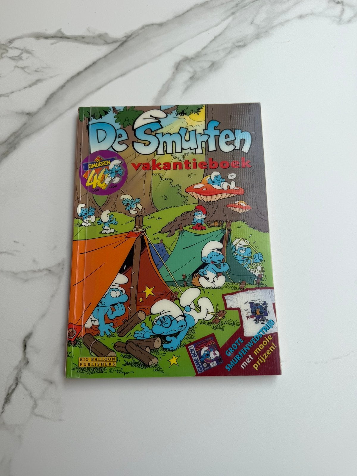 VINTAGE Smurfen vakantieboek, Boeken, Stripboeken, Ophalen of Verzenden, Zo goed als nieuw