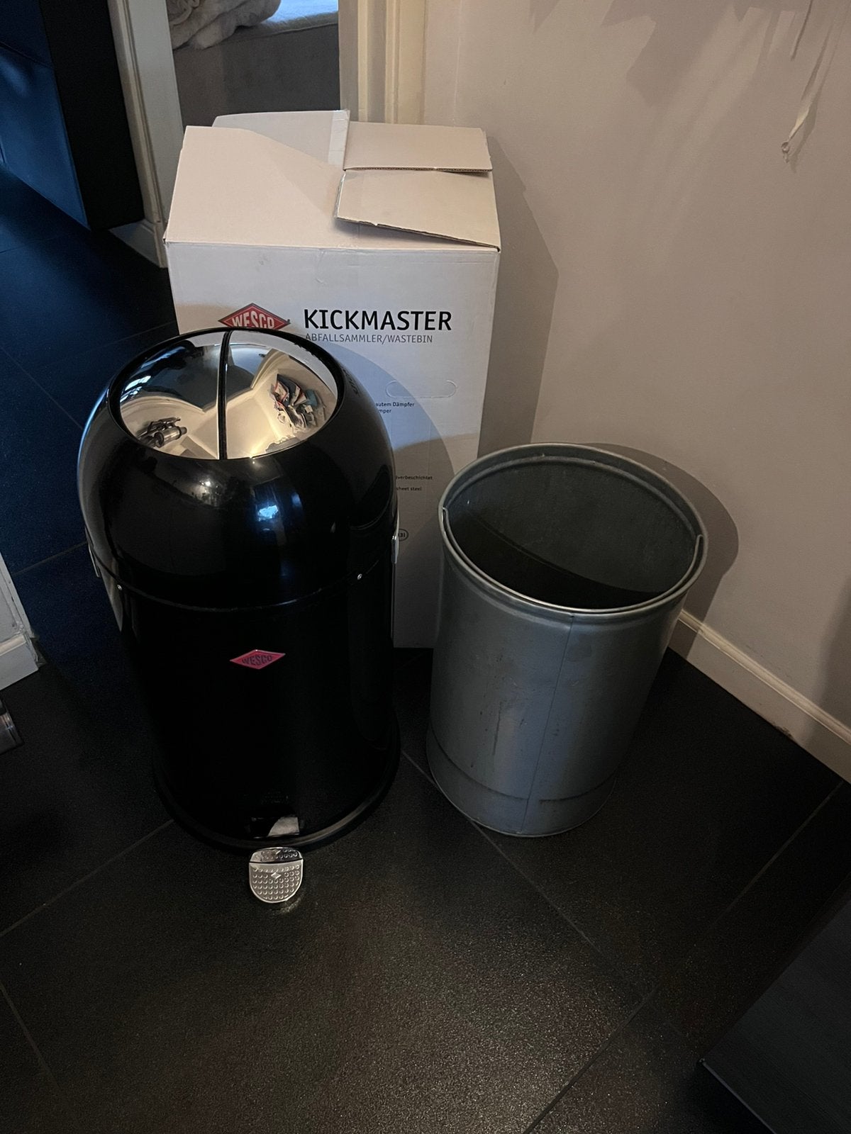 Wesco kickmaster 33 liter, Huis en Inrichting, Gebruikt, Met pedaal, Ophalen of Verzenden, Metaal
