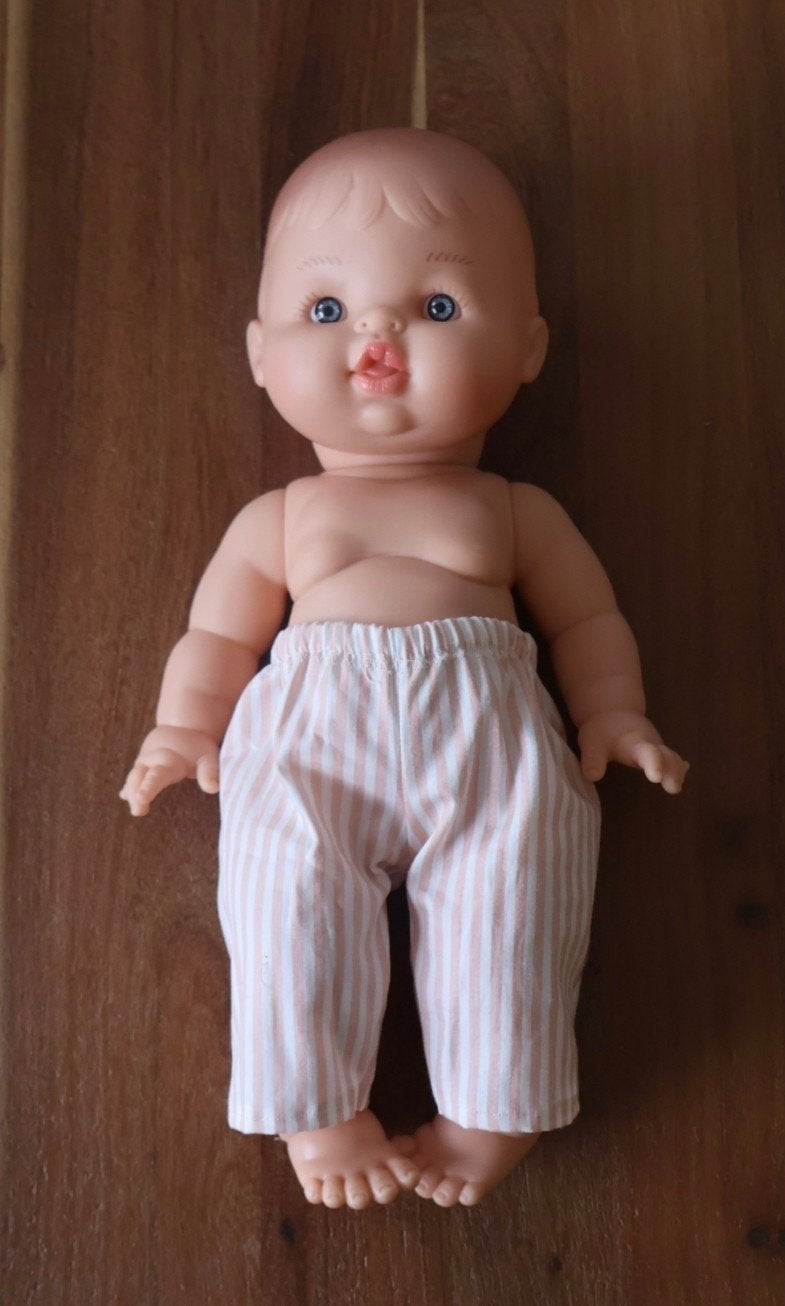 Poppenkind broekje roze wit, Kinderen en Baby's, Ophalen of Verzenden