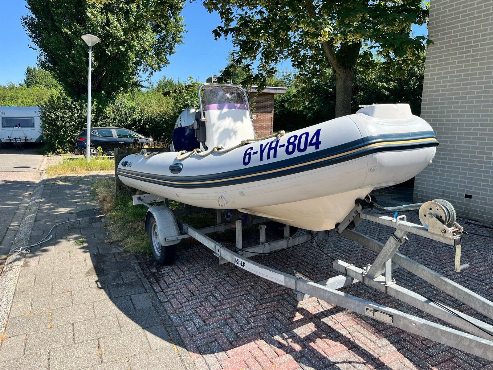 BRIG Falcon 450L Luxe Uitvoering met Honda buitenboordmotor, Brig, 40 pk, Ophalen, Polyester/glasvezel