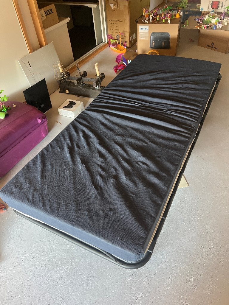 Inklapbed, Ophalen, 90 cm, Eenpersoons, Blauw