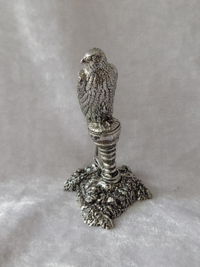 VALK, tinnen beeldje, Antiek en Kunst, Ophalen of Verzenden