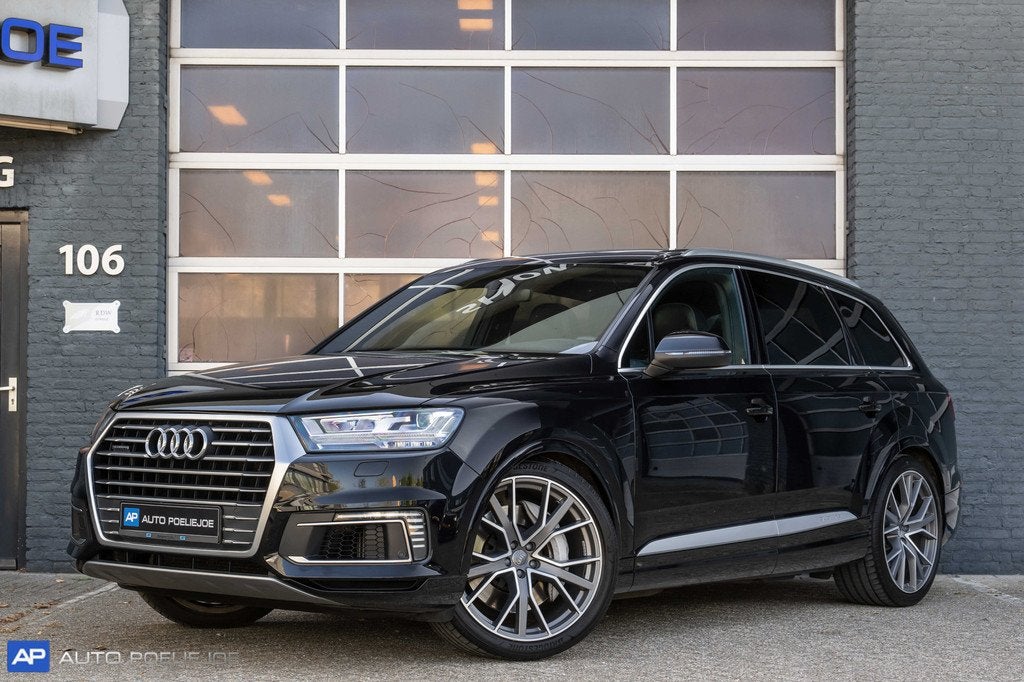 Audi Q7 3.0 TDI e-tron quattro Sport Pano, Luchtvering, Spor, Auto's, Audi, Automaat, Gebruikt, 2420 kg, Zwart