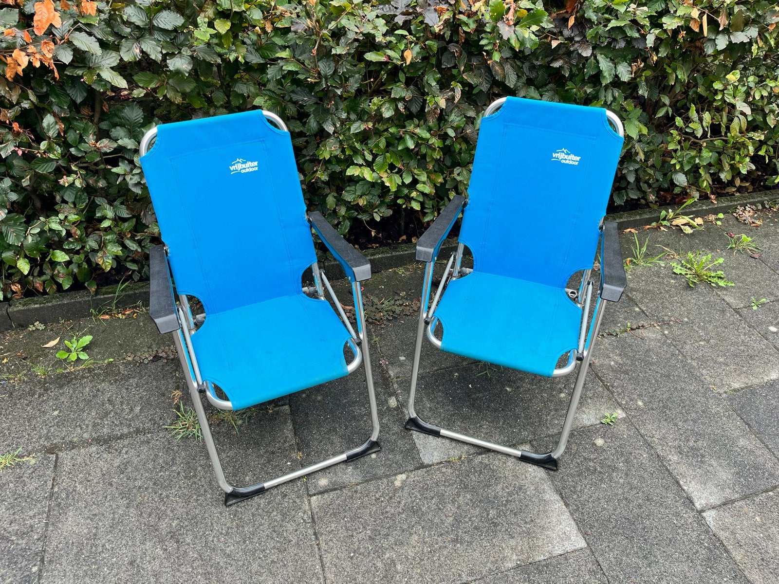 2x Kinder klapstoel vrijbuiter outdoor - Blauw, Ophalen, Gebruikt