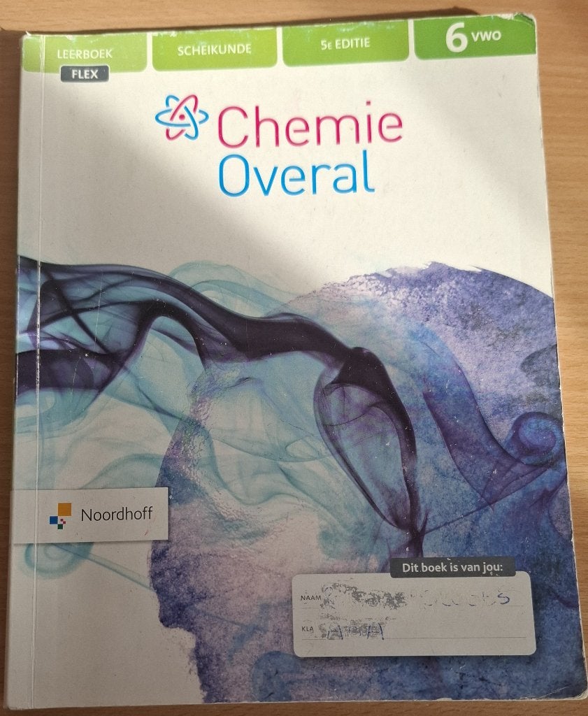 Scheikunde Chemie overal VWO 6, Boeken, Ophalen of Verzenden, Gelezen, VWO, Scheikunde