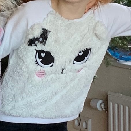 Witte zachte knuffeltrui van H&M, Ophalen of Verzenden, Gebruikt, Meisje, Trui of Vest