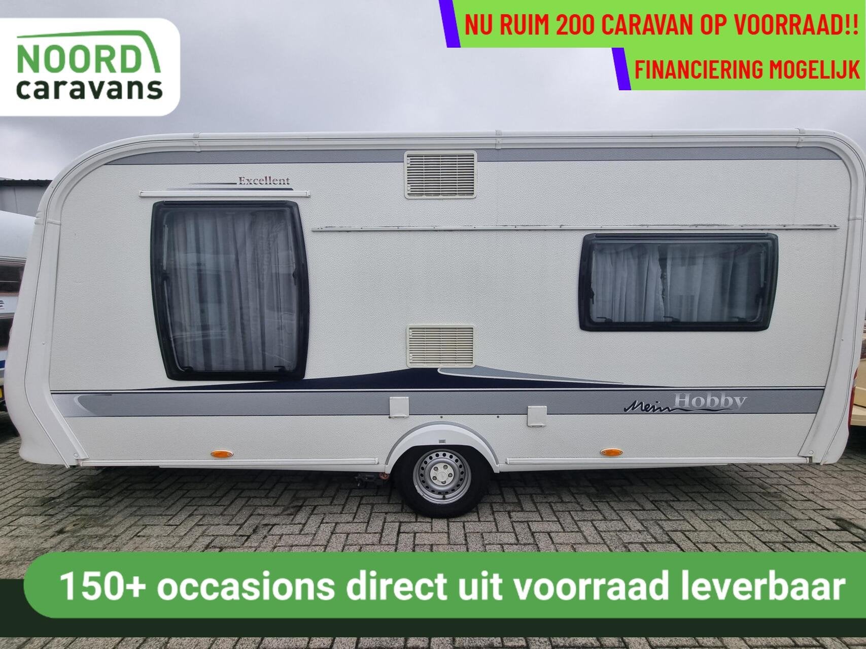 Hobby 490 SFF EXCELLENT QUEENSBED + MOVER + VOORTENT + AIRCO, Caravans en Kamperen, Caravans, Mover, Hobby, 7 tot 8 meter, Bedrijf