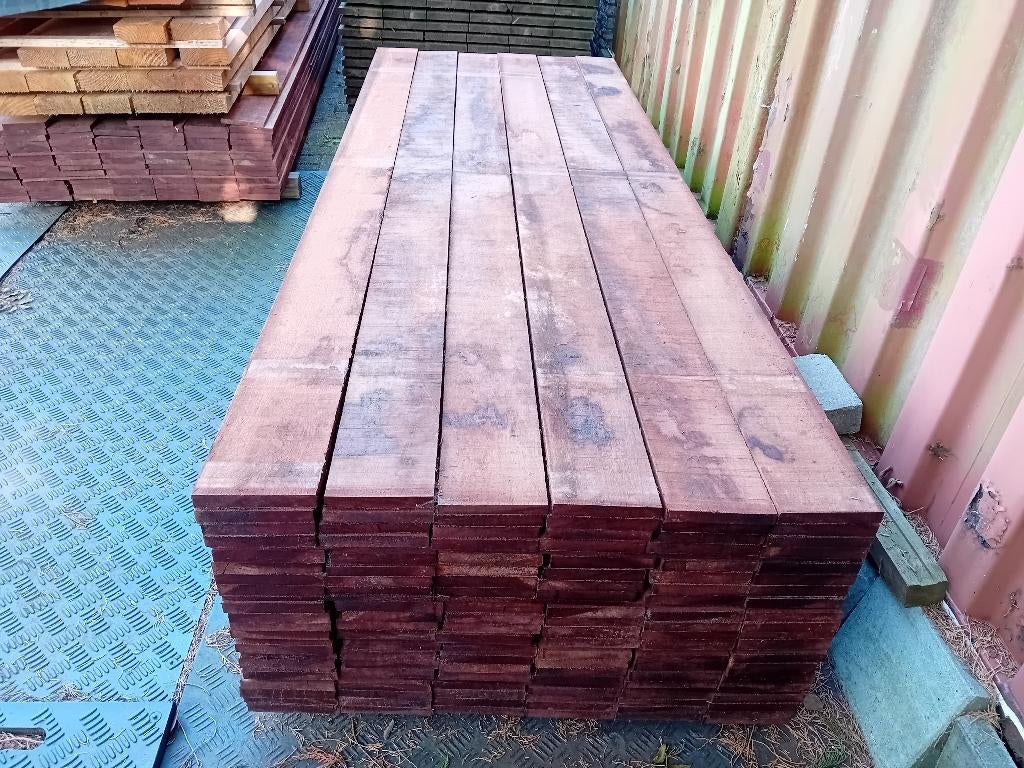 Beschoeiingsplanken, beschoeiing, hardhouten planken, plank, Tuin en Terras, Ophalen, Planken, Nieuw, Hardhout