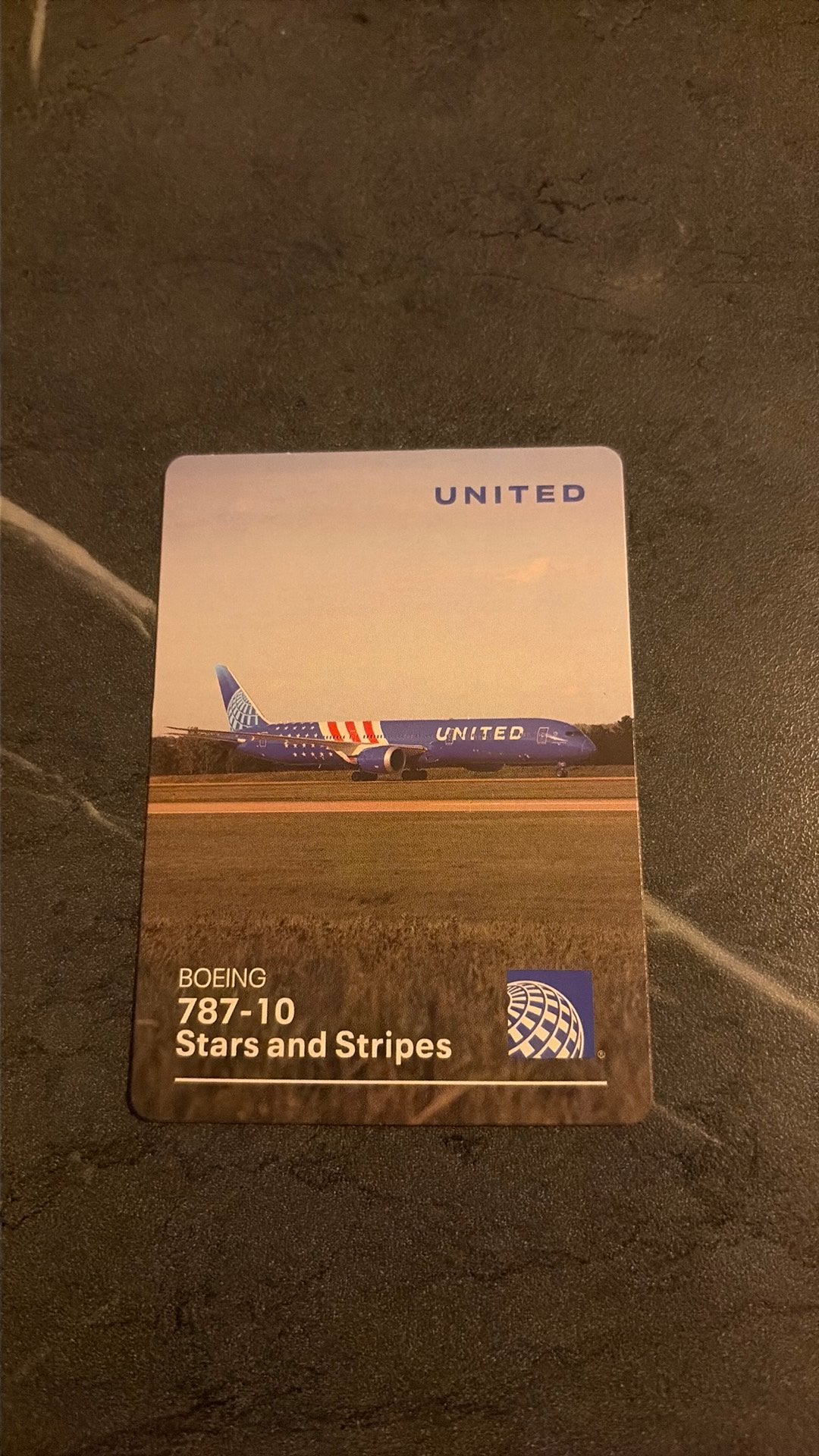 United Trading Card. Boeing 787-10 Stars and Stripes edition, Ophalen, Zo goed als nieuw, Kaart, Foto of Prent