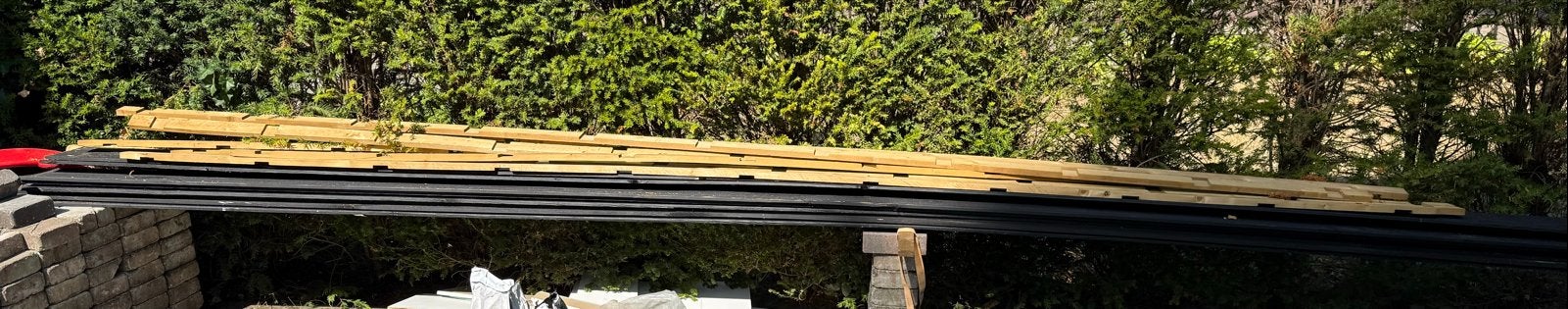 Zweeds rabat zwart 5x5m (nieuw) incl. ventilatielatten, Ophalen, Nieuw, Plank, 300 cm of meer