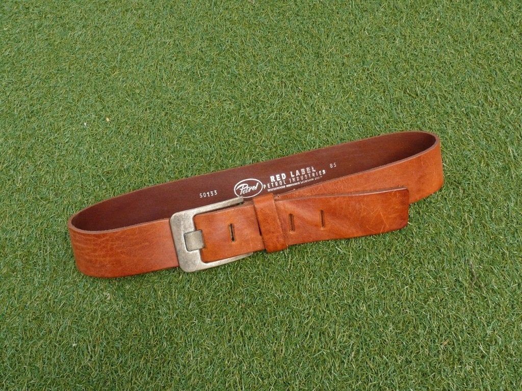 RED LABEL Petrol industries lederen RIEM maat 85 Bruin, Kleding | Heren, Riemen en Ceinturen, Bruin, Minder dan 95 cm, Ophalen of Verzenden