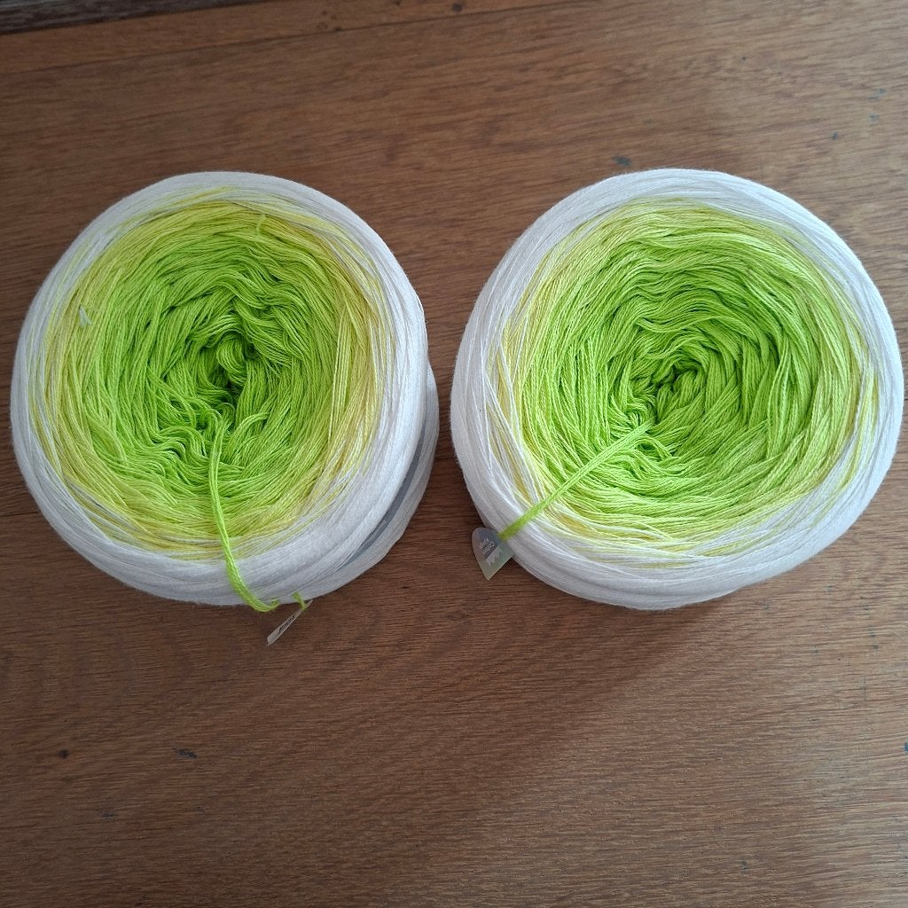 2 cakes Cotton kings Sultan Pastello - 01 - Gooseberry, Hobby en Vrije tijd, Ophalen of Verzenden, Nieuw, Breien of Haken, Wol of Garen