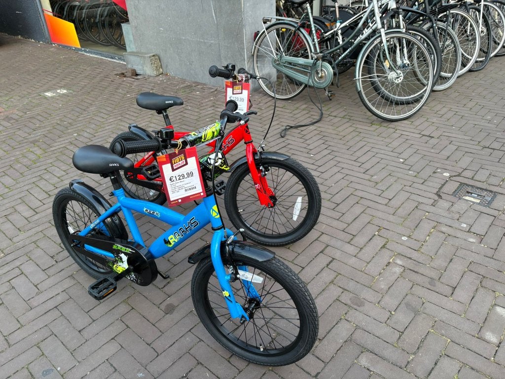 Fietshokje Raaks: Raaks Bobo 18 inch Nieuw, Terugtraprem, 16 tot 20 inch, Niet ingevuld, Nieuw