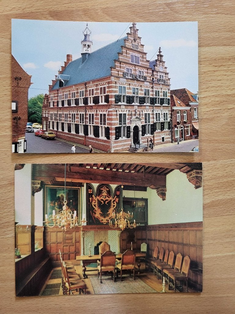ansicht NAARDEN Stadhuis (2x), Ophalen of Verzenden, Voor 1920, Noord-Holland