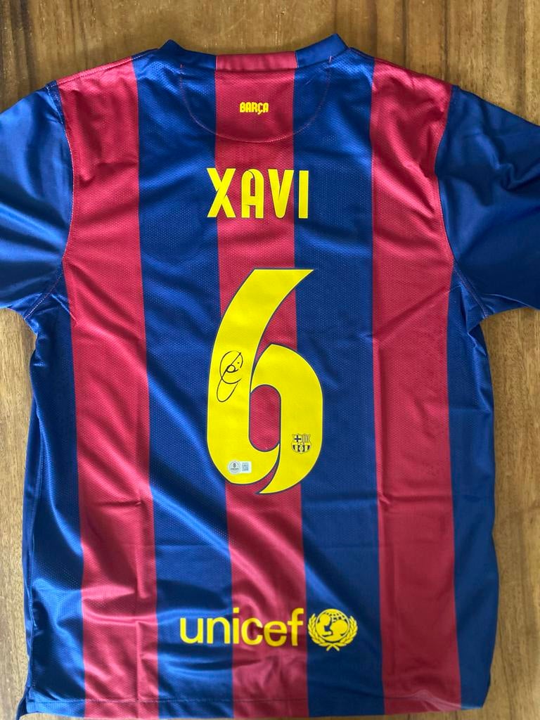 Gesigneerd Barcelona shirt Xavi met Beckett coa, Ophalen of Verzenden, Nieuw, Buitenlandse clubs, Shirt