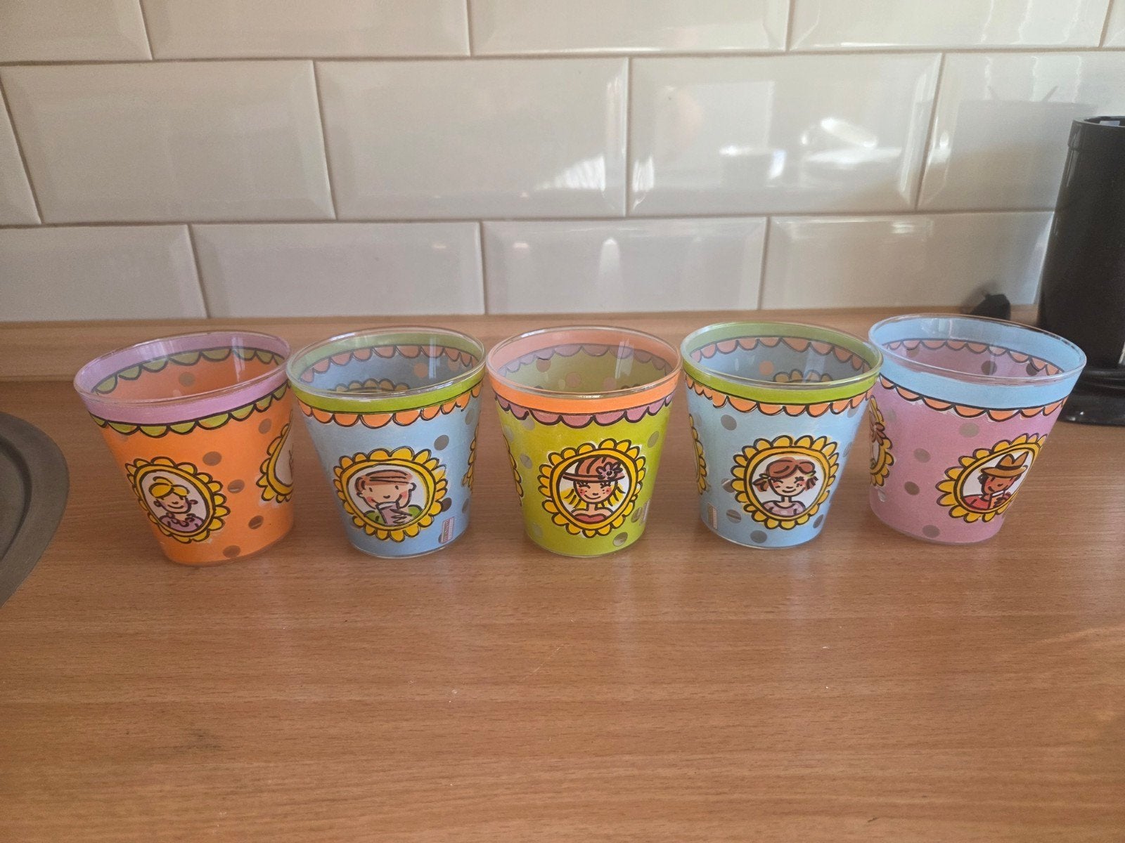 5 Blond Amsterdam glazen, Huis en Inrichting, Keuken | Servies, Ophalen, Glas of Glazen, Gebruikt, Glas