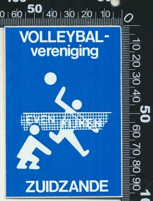 Sticker: Vollybalvereniging Zuidzande, Ophalen of Verzenden, Zo goed als nieuw, Sport