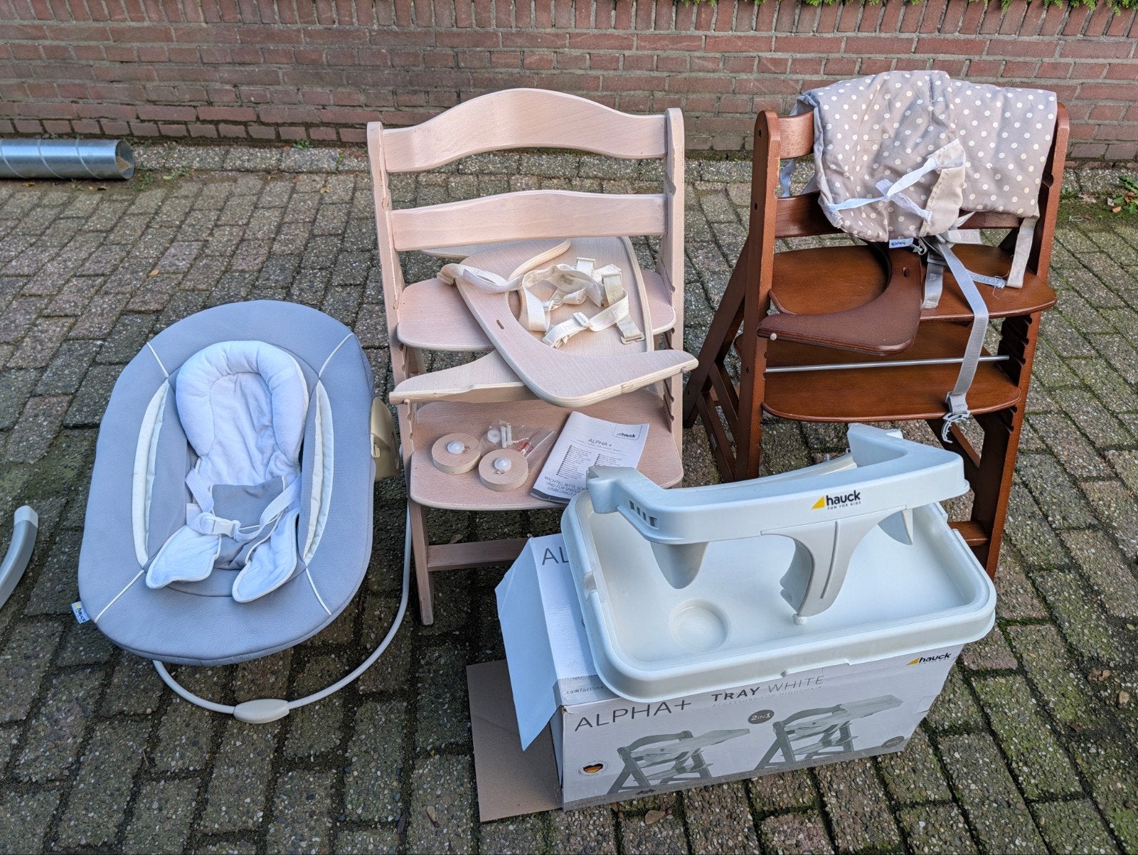 2 x hauck kinderstoel (compleet incl veel accessoires!), Ophalen, Gebruikt