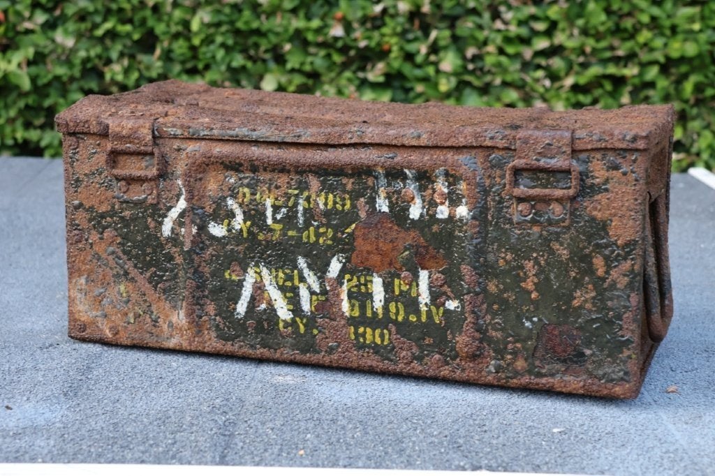 WO2 Britse bodemvondst 25 pounder kist, Ophalen of Verzenden, Engeland, Kist of Geocache