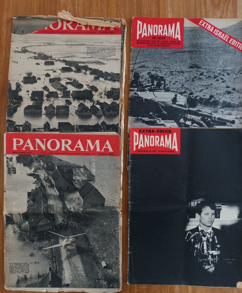 4 Historische Panorama's; 2x1953, 1967, 1968, Ophalen of Verzenden, Gelezen, Overige typen