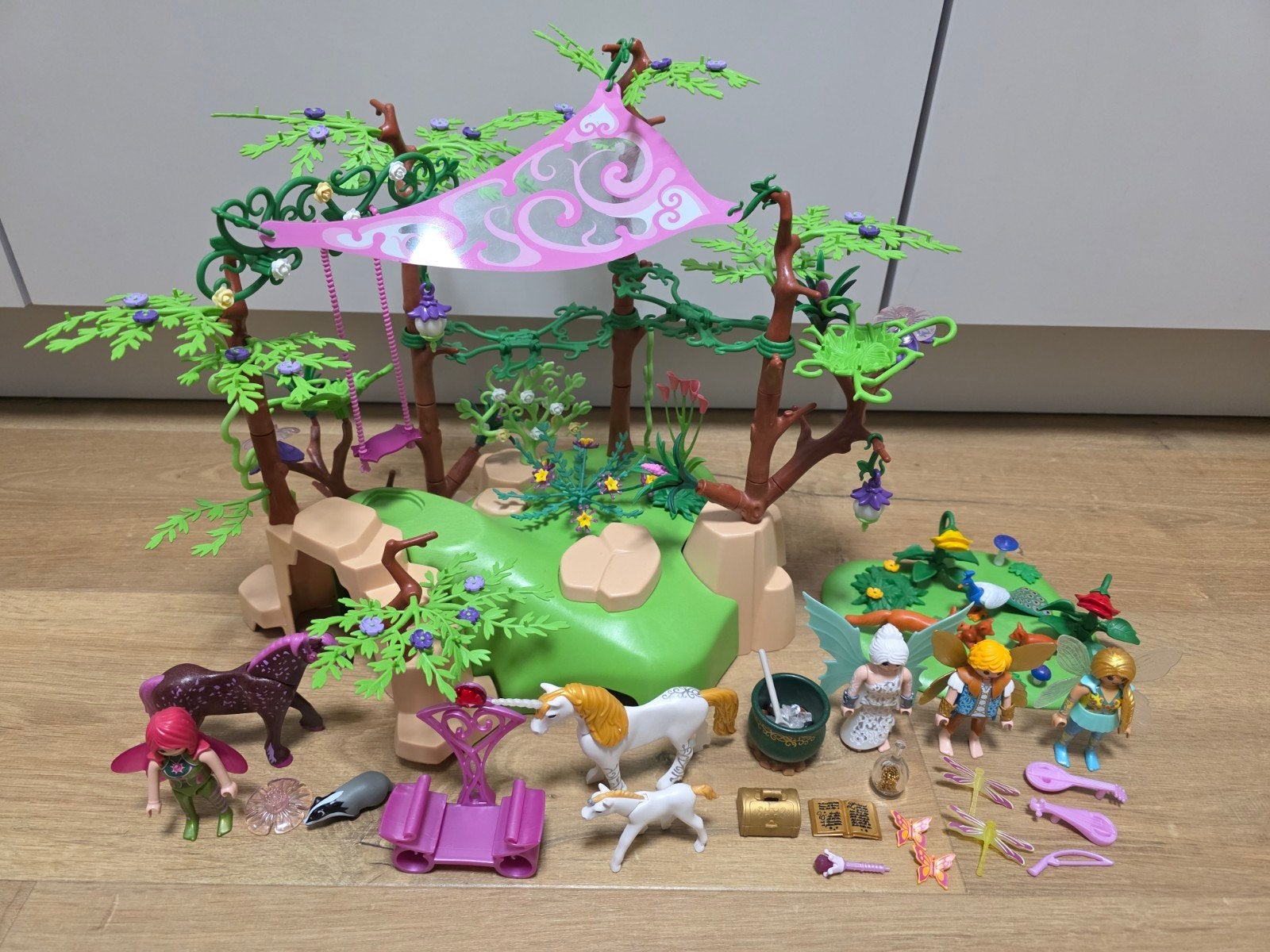 Playmobil 9132 magische feeëntuin met extra ruby paard, Ophalen of Verzenden, Zo goed als nieuw