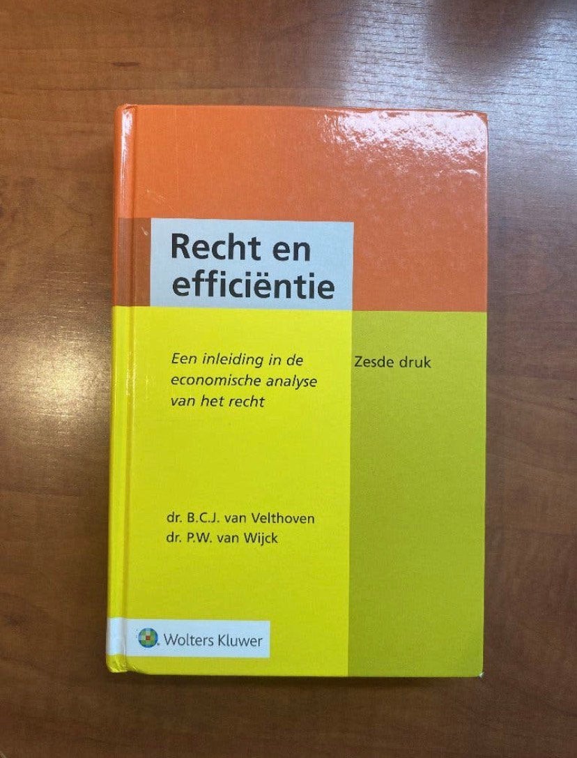 Recht en efficiëntie, Boeken, Ophalen of Verzenden, Zo goed als nieuw, Sociale wetenschap