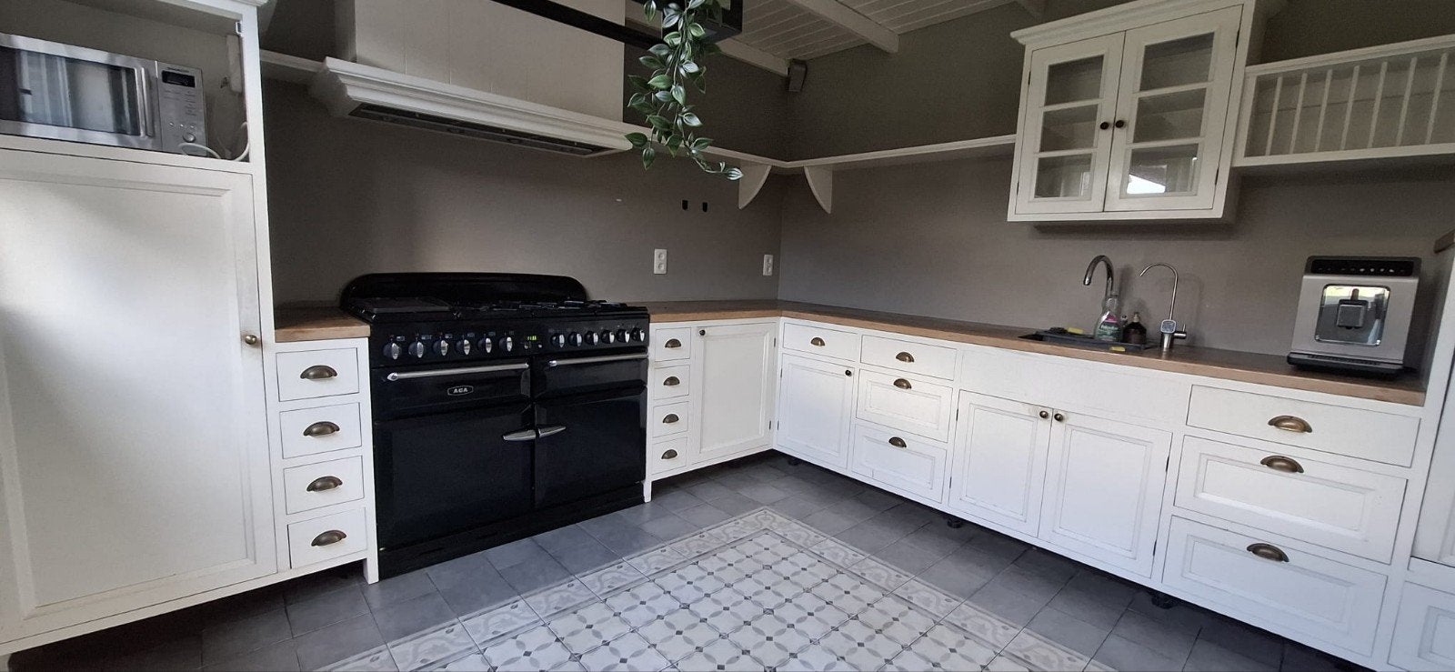 Complete keuken met afzuigkap en koelkast, Huis en Inrichting, Keuken | Complete keukens, Ophalen, Gebruikt, Wit